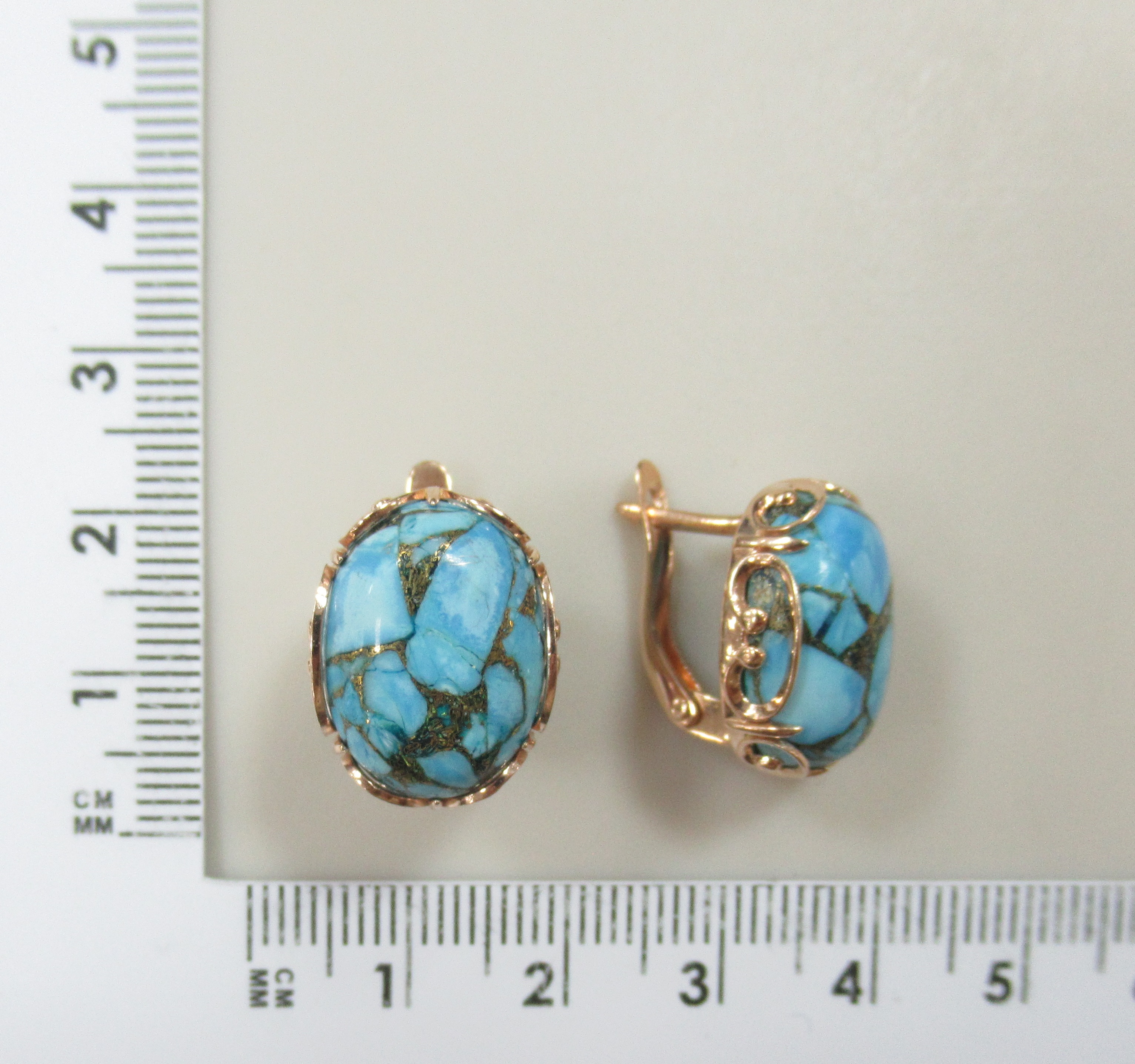 Серебряные серьги с бирюзой